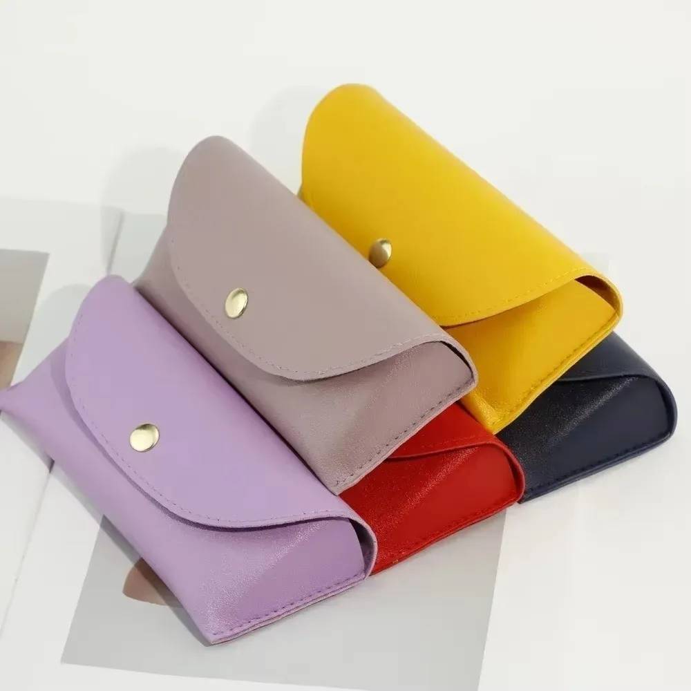 

Colored Buckle Glasses Box PU Leather Solid Color Sunglasses Case Pressure Resistant Sunglasses Protective Boxes for Women Men