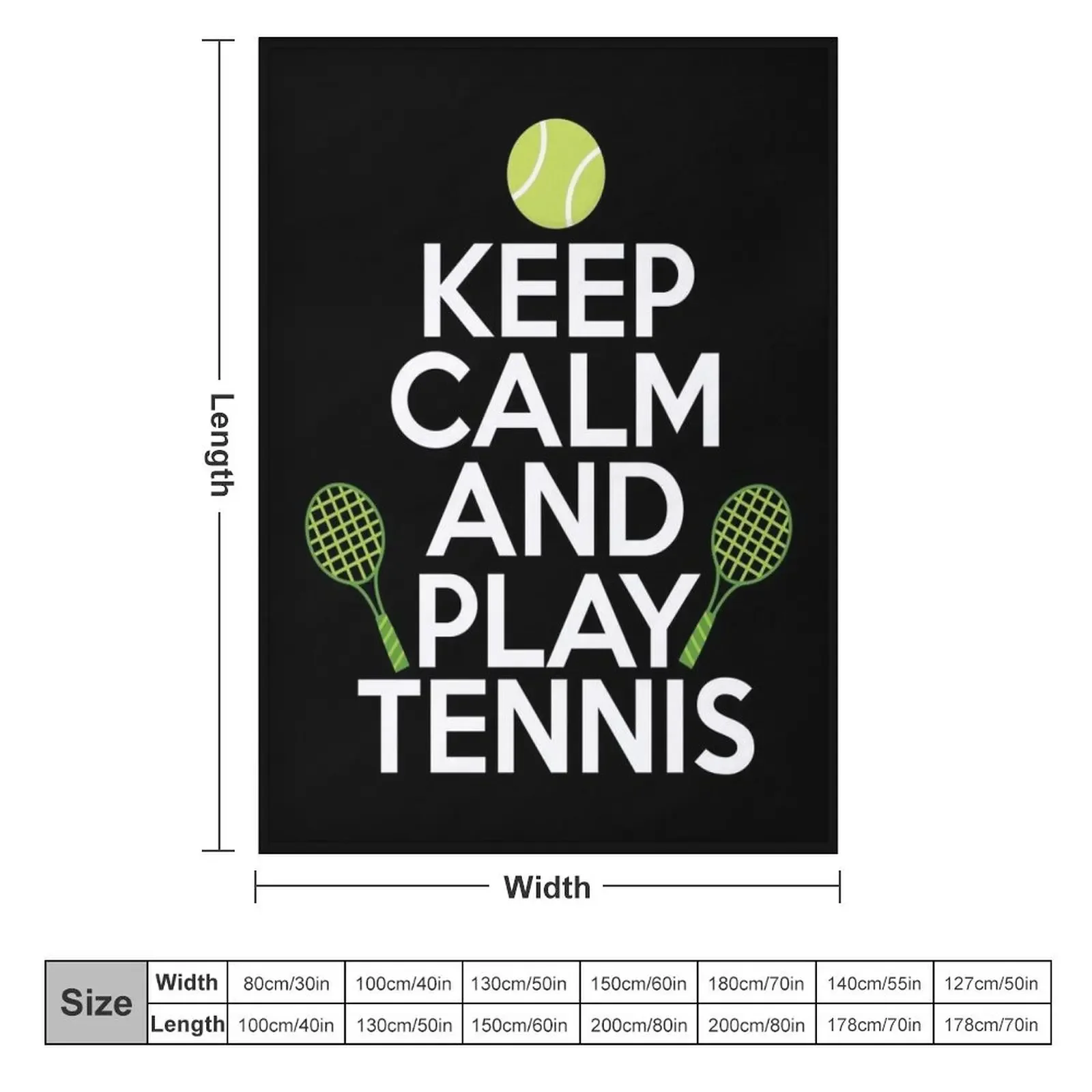 Keep Calm And Play Tennis Design Throw Blanket Decorative Throw Camping Decoratives Furry Blankets