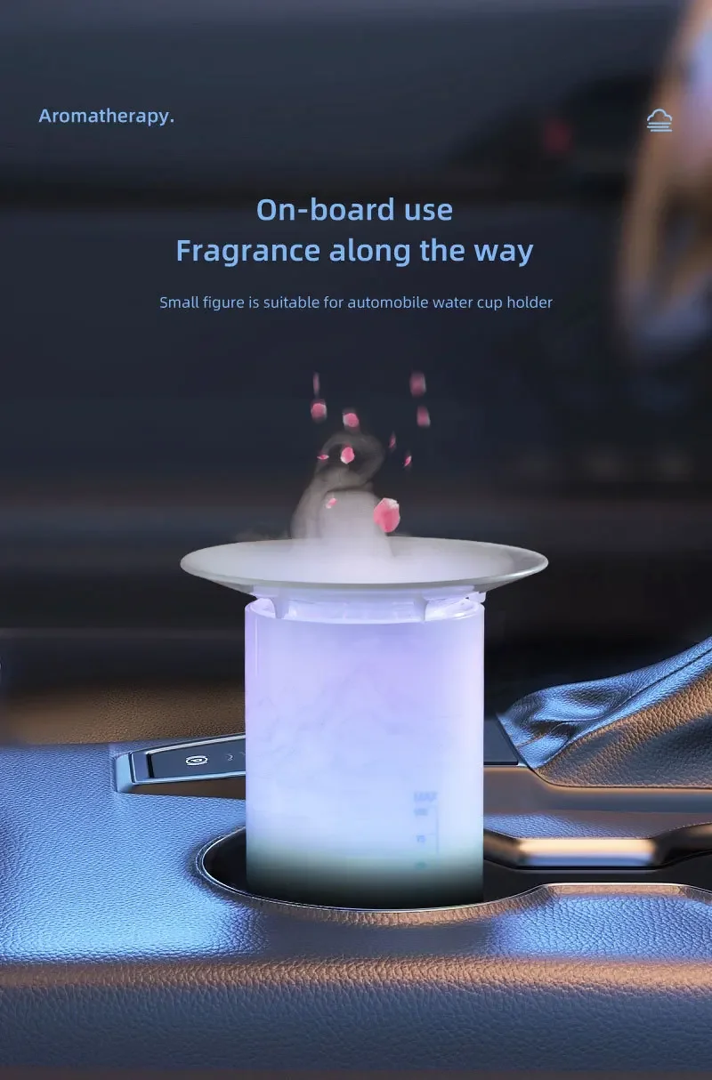 2025 ناشر رائحة بسيط سطح المكتب مرطب هواء صغير بالموجات فوق الصوتية البخاخ الروائح زيت طبيعي difusor مع ضوء RGB