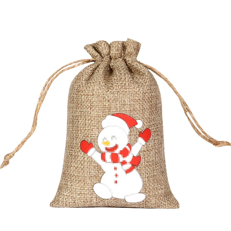 1PC Burlap Cotton Linen Drawstring Gift Bags Favor Wedding Christmas Gift Bag Jewelry Packaging Pouch Bags