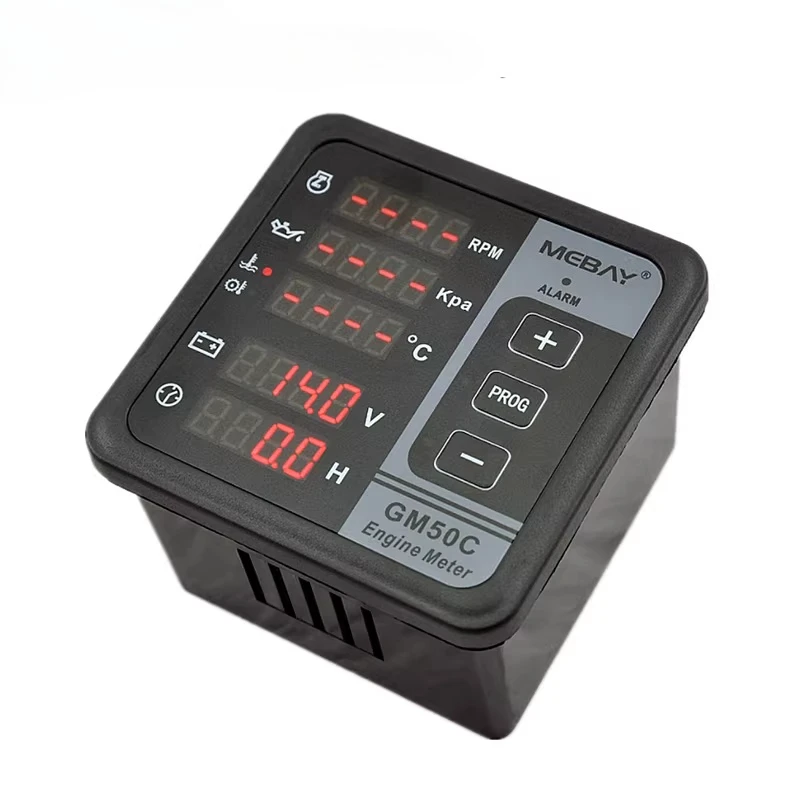 

2026GM50C multi-function digital display controller, engine oil pressure frequency oil pressure water temperature tachometer CAN