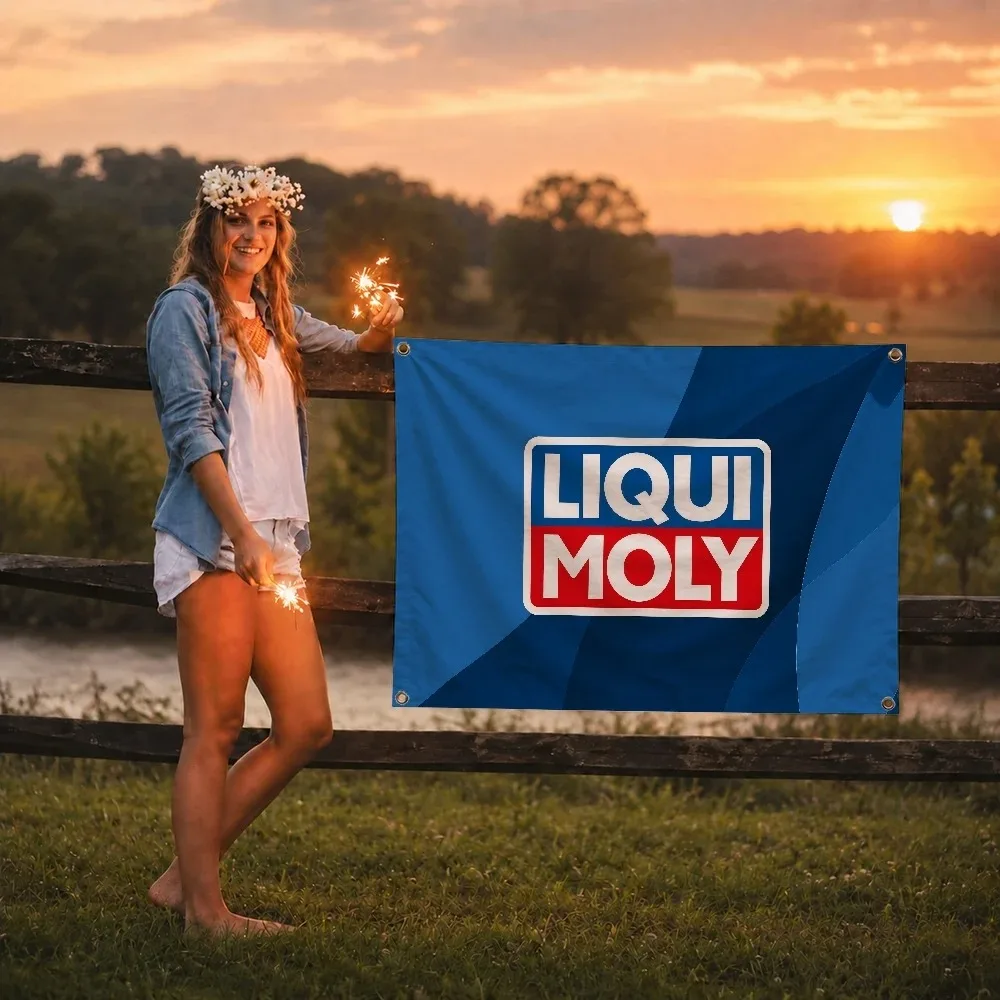 L-Liqui Moly Car Brand flag Decoration Outdoor Picnic Party Art Hanging Home Camping Party Banner