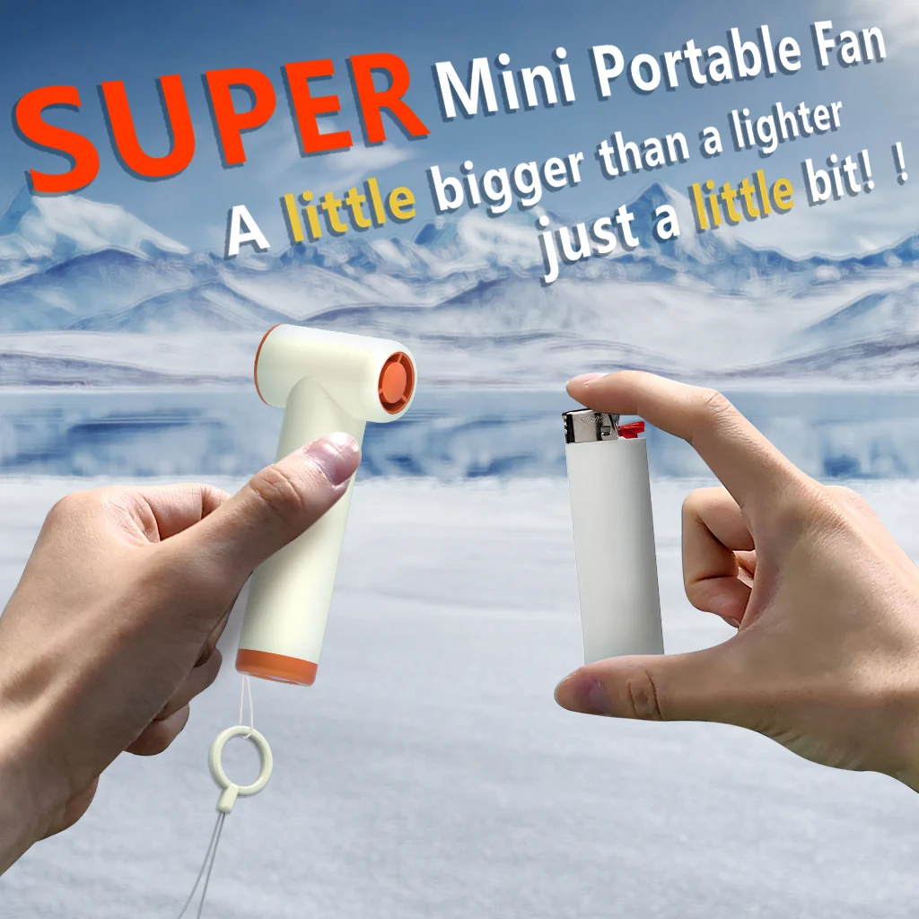 ミニポータブルハンドヘルドファン 110000RPM ターボ高速 4 速度調整可能な USB C 充電旅行コンサートギフト用