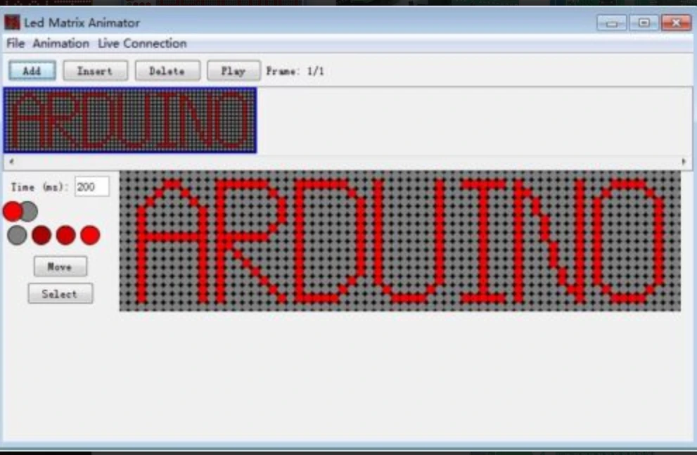 Provide Arduino code 64x16 dot Matrix LED for diy Sign Light Neon Bright UNO MCU