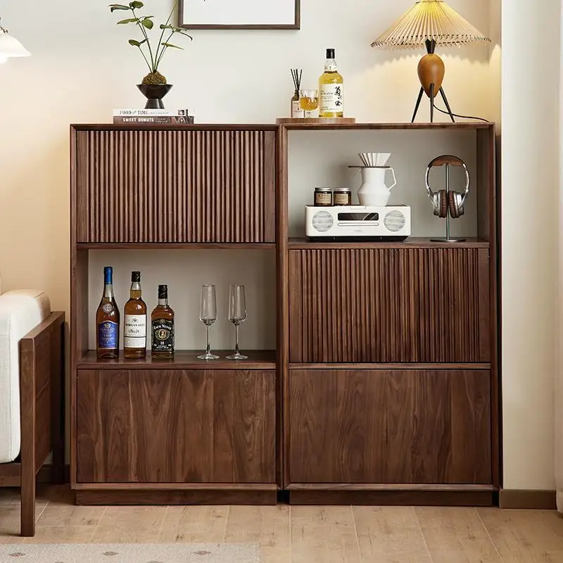 Aanpasbare huishoudelijke boekenkast van vloer tot plafond, zijkast, korte boekenkast