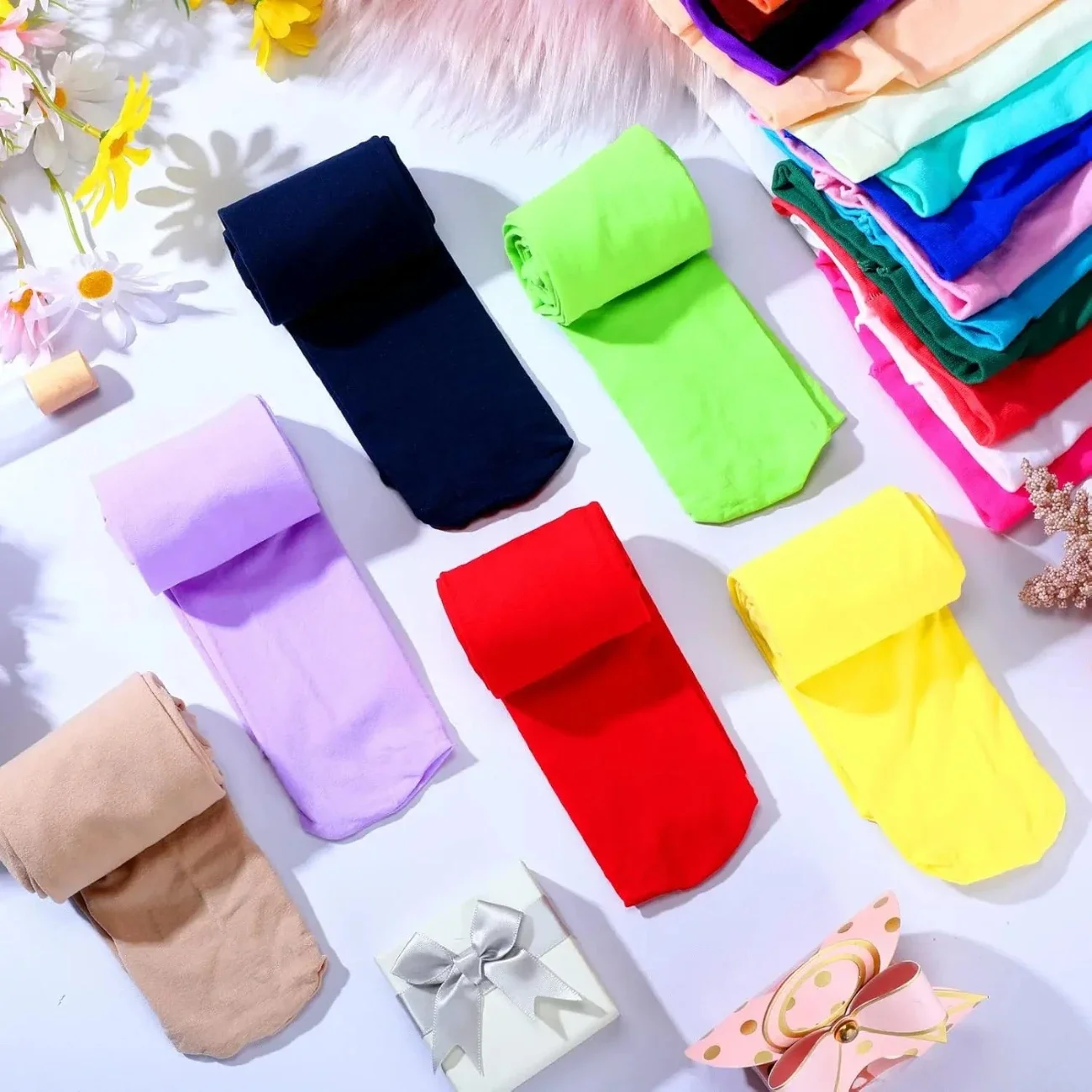 Stocking Children Velvet Solid White Pantyhose Summer Spring Candy Color Kids Pantyhose Ballet Dance Tights for Girls