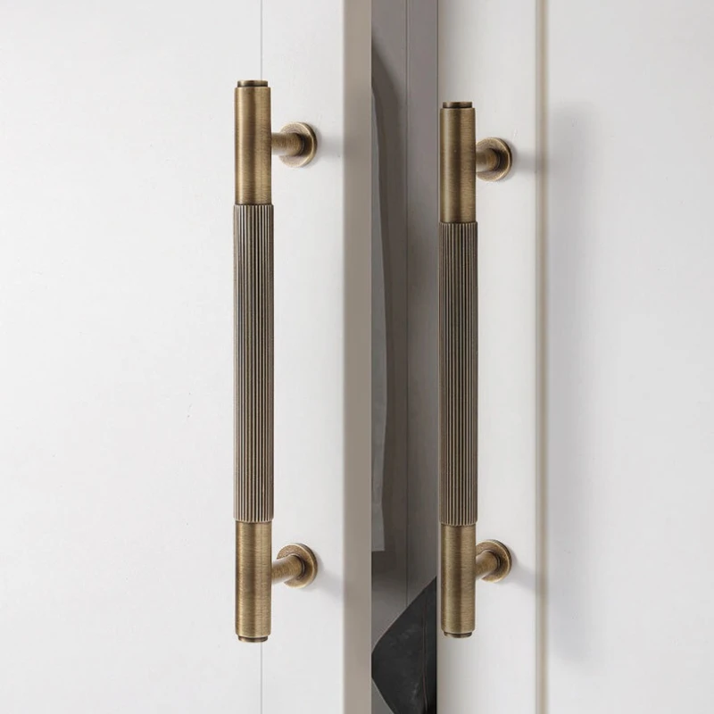European Vintage Brass Handles for Furniture Bronze Handles for Cabinets and Drawers Bedroom Wardrobe Dresser Nightstand Handles