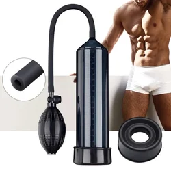 Enlarge Penis Stretcher Extension Vacuum Pump Big Dick Male Cock Enlargement Men Sex Toys Erection Delay Lasting Training Tool