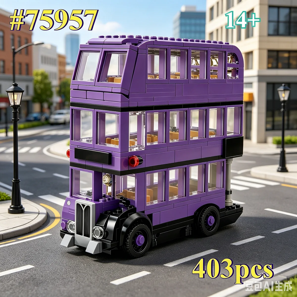 403個のクレイジーな旅行バスモデル、創造的な教育用ビルディングブロック75957セット、誕生日プレゼントに最適