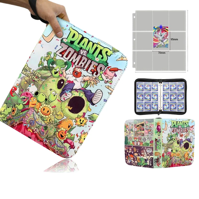Nowy Album na Karty Plants Vs. Zombies, Segregator na Karty, Wizytownik, Gadżet do Gry, Modne Zabawki z Kreskówek, Prezenty dla Dzieci
