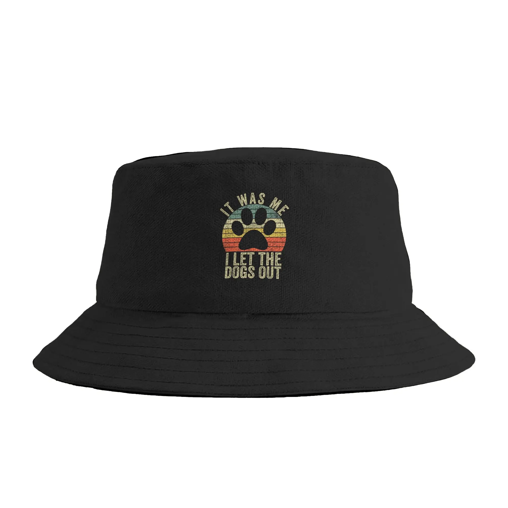 it was me i let The Dogs Out Funny Dog Bucket Hat  Hawaii Fisherman Caps For Men Women Fashion Fishing Visor Hats Portable Cap
