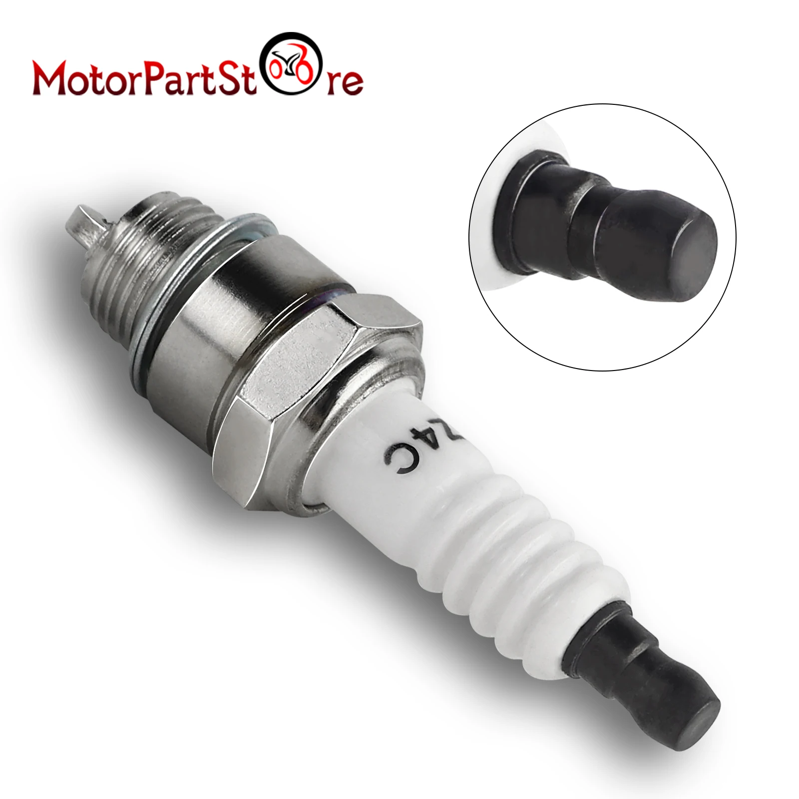 Z4C Spark Plug for 49cc 50cc 66cc 70cc 80cc 2 Stroke Engine Motorized Bicycle Bike Moped Scooter Yamaha JOG50 90 ZX50 QJ50 DX100