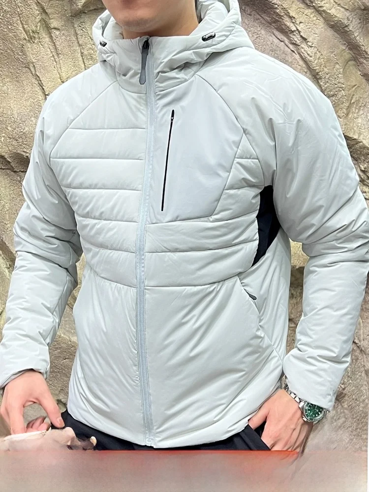 

Lightweight Fill Tech Cotton Outdoor Windproof Waterproof Warm Autumn Winter Casual Hooded Jaet Youth Stand Fit Long Sve