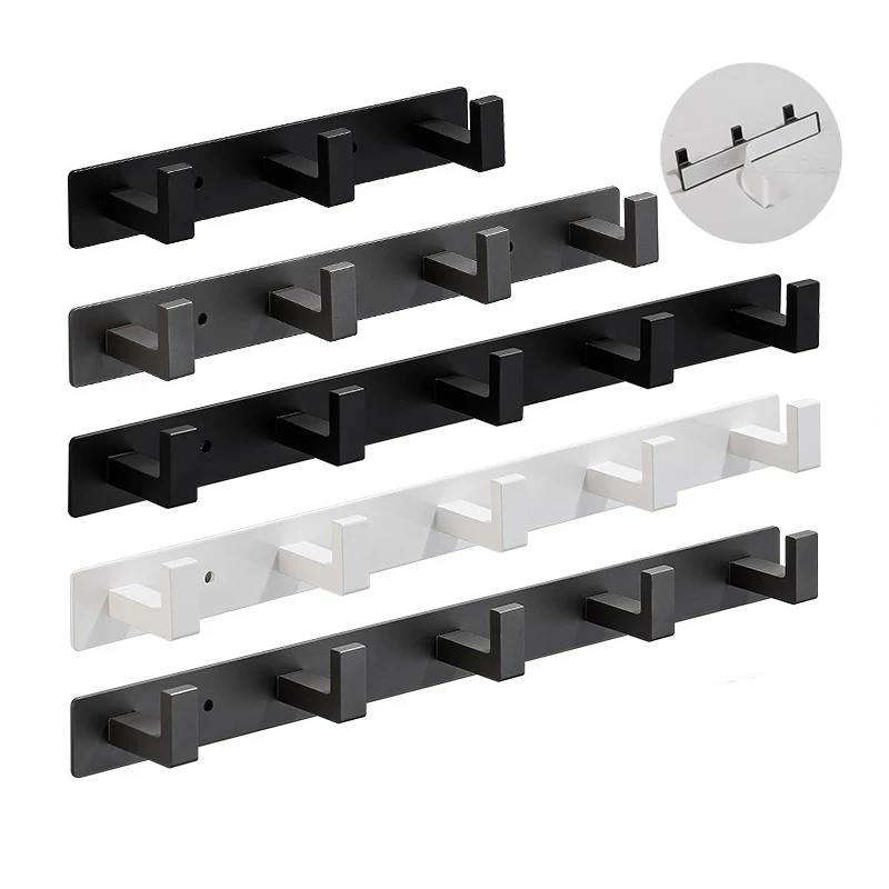 Stainless Steel Coat Rack Wall Mount - Multi-Functional Hanger with Clothes Hooks Bag And Hat Holder for Entryway Bathroom
