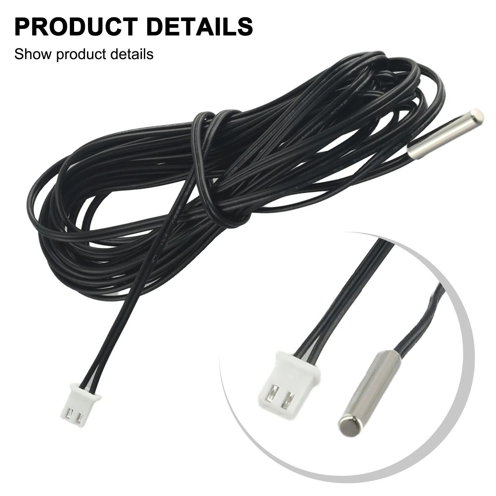 10K 1% 3950 Thermistor Temperature Sensor Waterproof Probe Cable For Air Conditioner Water Heaters Dishwashers