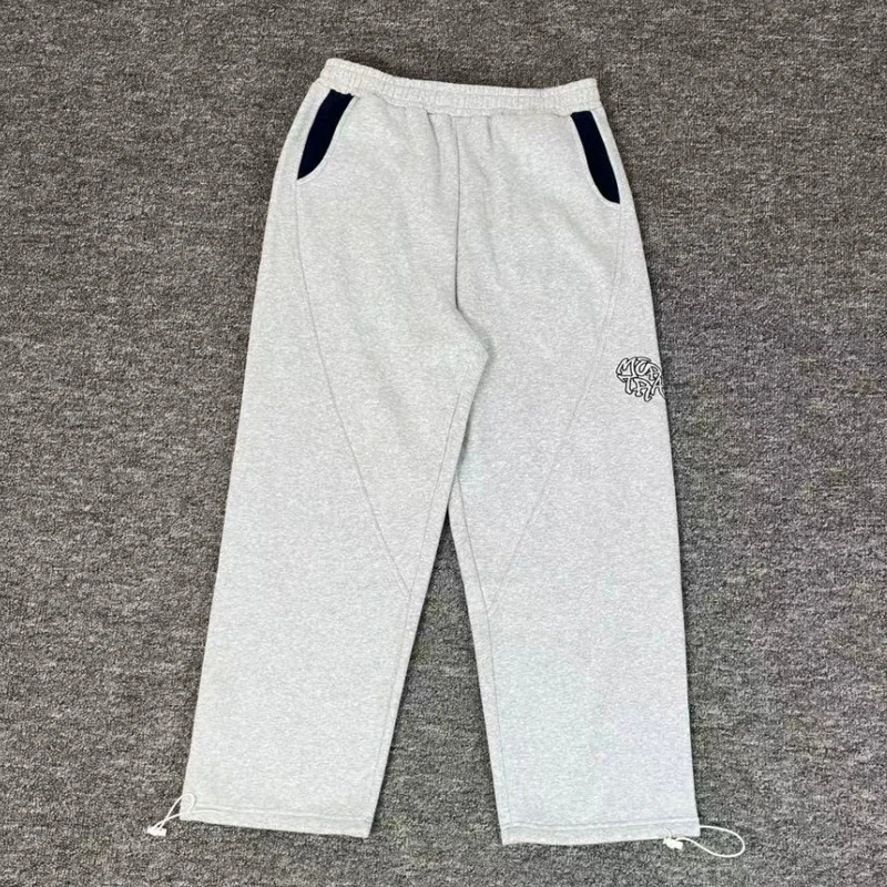 

Casual Style High Street Mertra Pants Patchwork Color Embroidered Logo Hip Hop Sweatpants Straight-leg Trousers Men Women