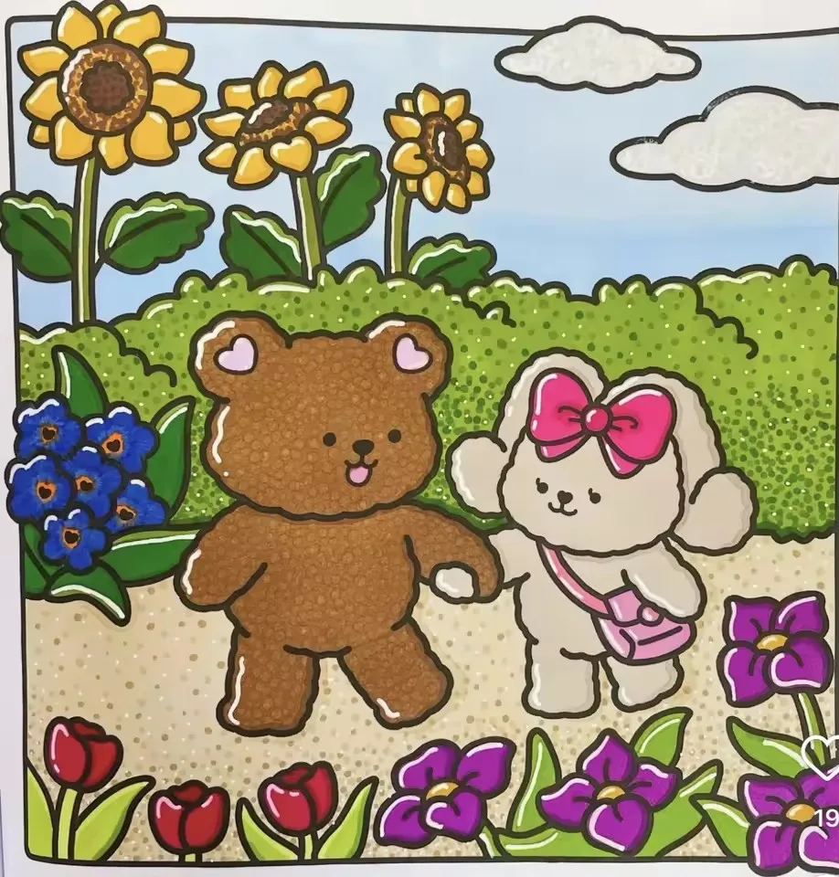 FUZZY IN LOVE Bold-easy Patterns Coloring Book for Adults Cute Drawing Book Perfect Gift for Party and Birthday