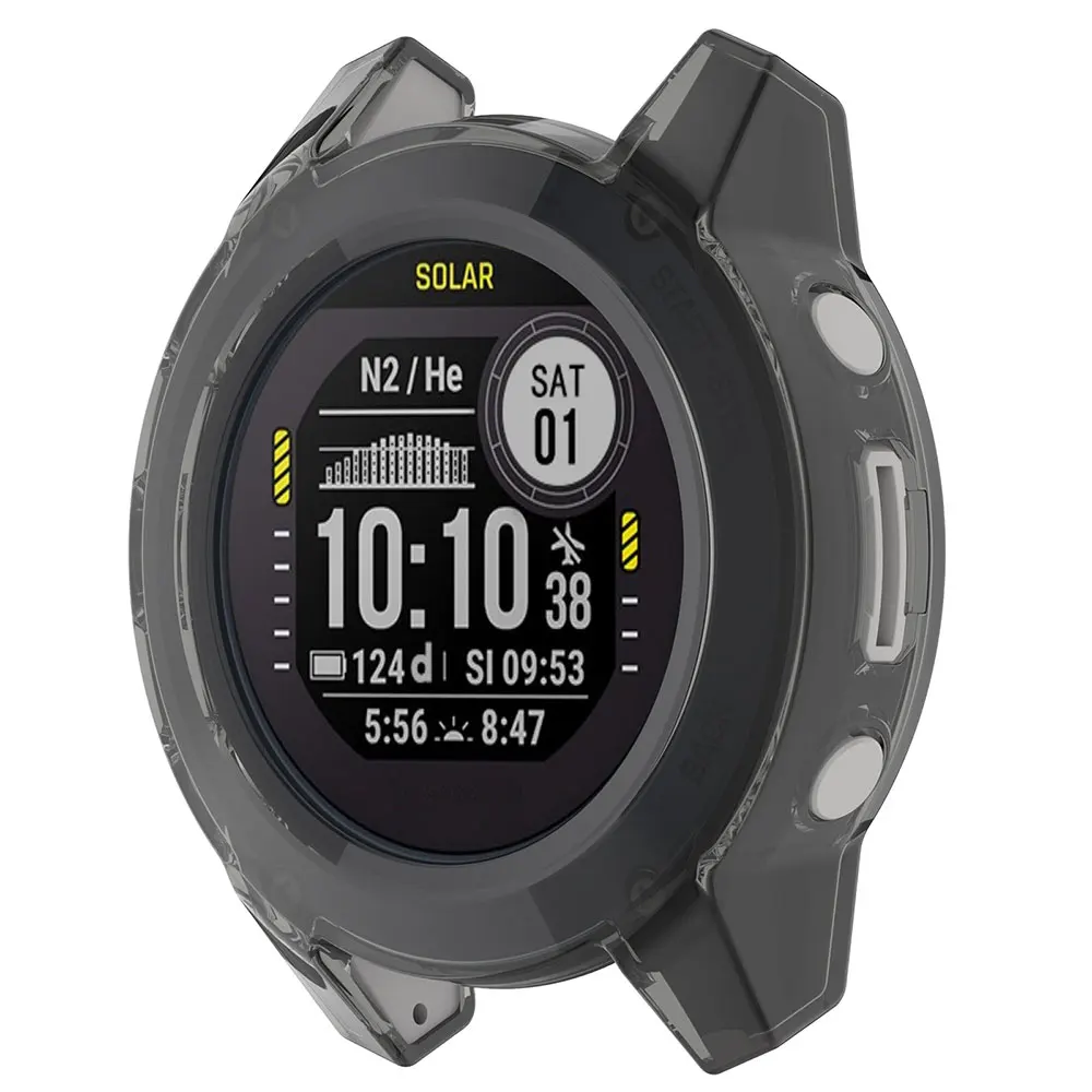 Watch Protective Case Cover For Garmin Descent G1 Soft TPU Full Protection Silicone Smartwatch Screen Bumper Frame