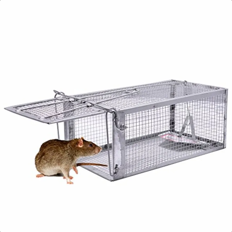 Quality Rat Trap Humane Live Animal Mouse Cage Traps Catch and Release Mice Rats Chipmunk Pests Rodents and Similar Sized Pests