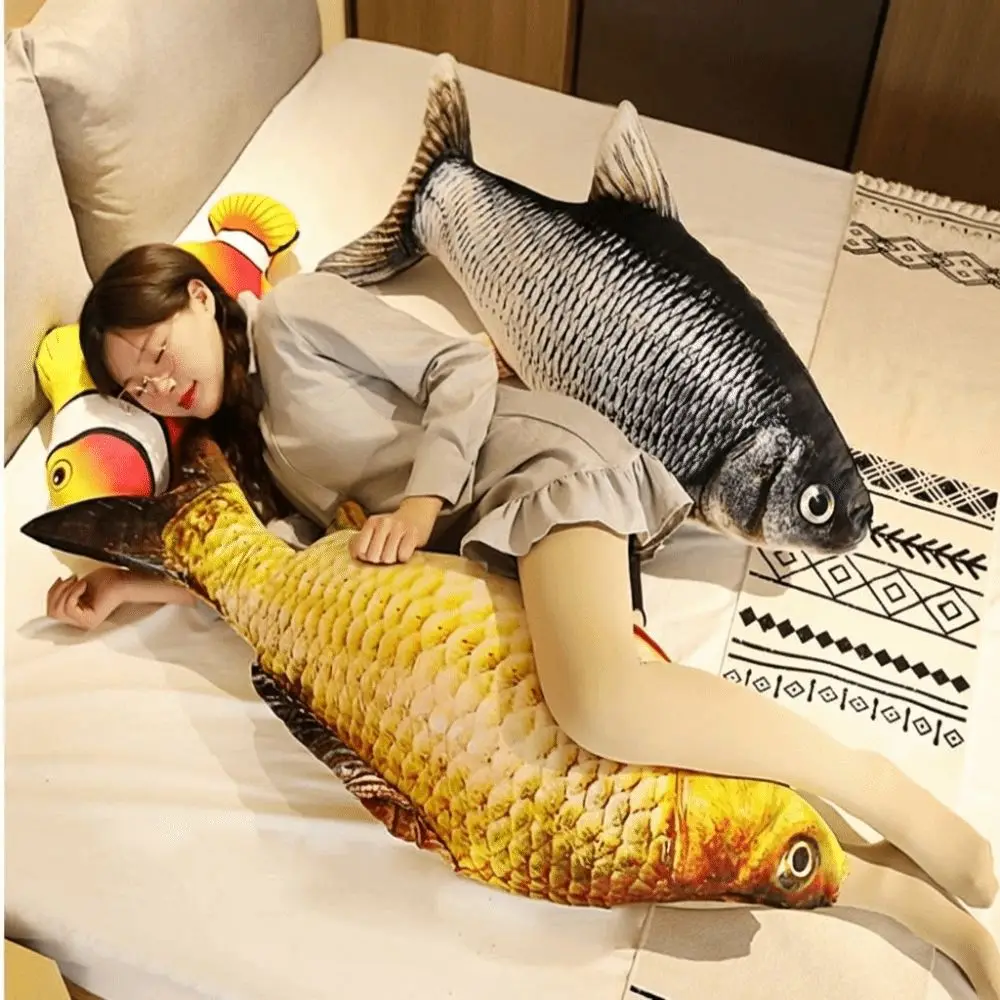 Stuffed Toy Simulation Design Fish Plush Toy 3D Giant Soft Material Toy Pillow Stuffed Animal Toy Home Decoration view 4