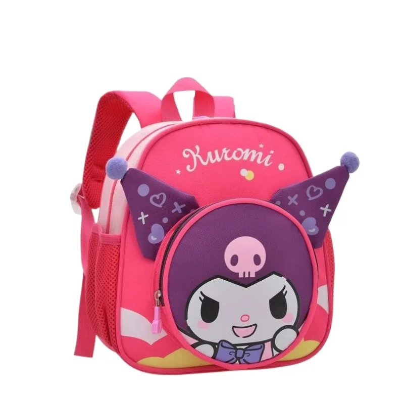 Sanrio Mini Backpack for Girls Cute School Bag Cartoon Kuromi Breathable Lightweight with Reflective Strips Portable Durable