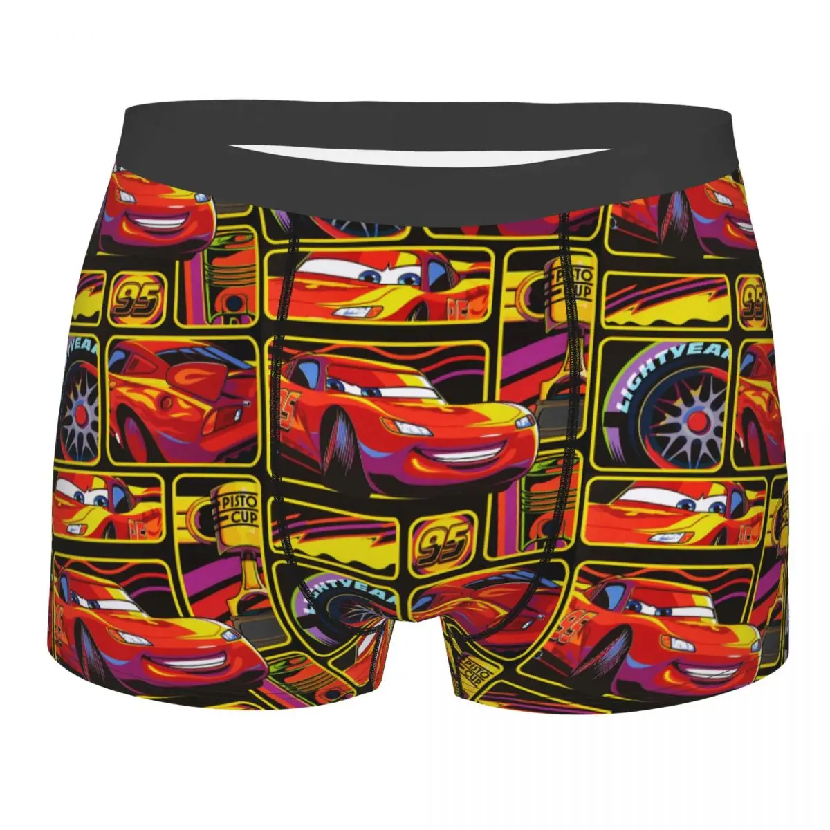 Custom Cartoon Pixar Cars Underwear Men Print Boxer Briefs Shorts Panties Breathable Underpants