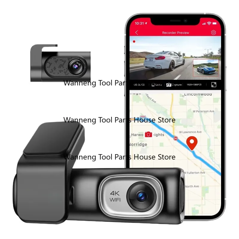 fdashbohd car camera dashboard cam 4k built-in global slot system 5g wireless 4k dashboard cam voice control ar