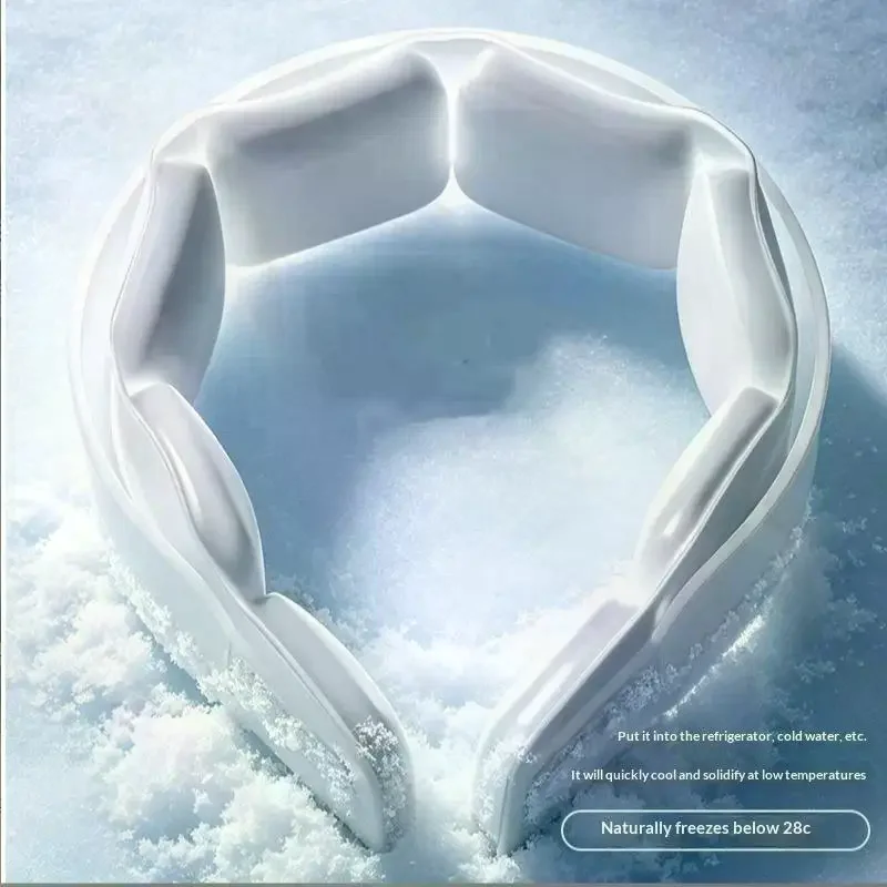 1Pcs PCM Neck Cooling Tube Summer Cooler Freezable Ice Ring Outdoor Heatstroke Prevention Portable Wrap view 2