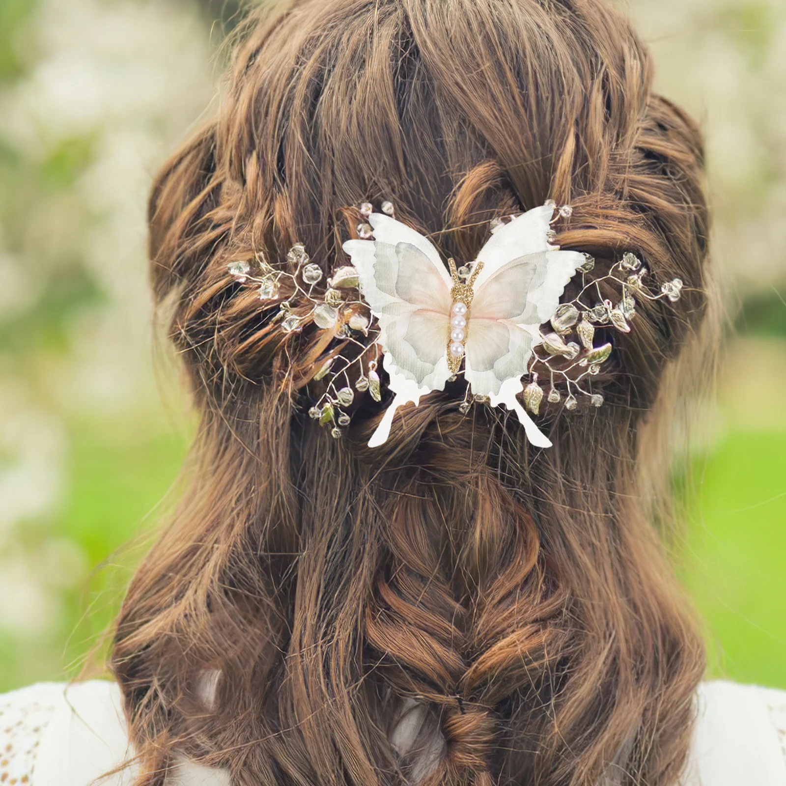 

10 Pcs Fabric Butterfly H made Hair Accessories Hair Accessory 5 5cm Tail DIY Supplies Clips Decor Craft Material