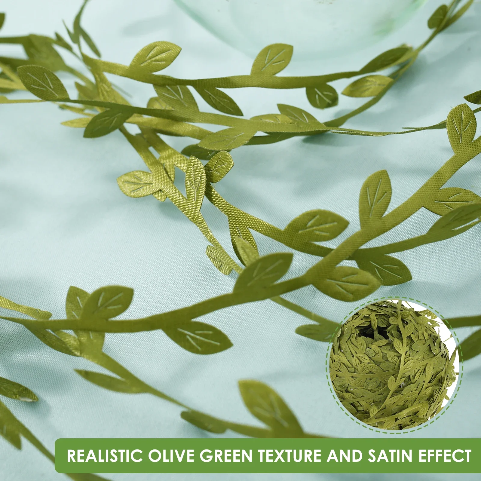 Nastro per foglie artificiali Squisito versatile Stringa di vite verde Piuttosto finte piante sospese Foglia Riutilizzabile Foglia verde