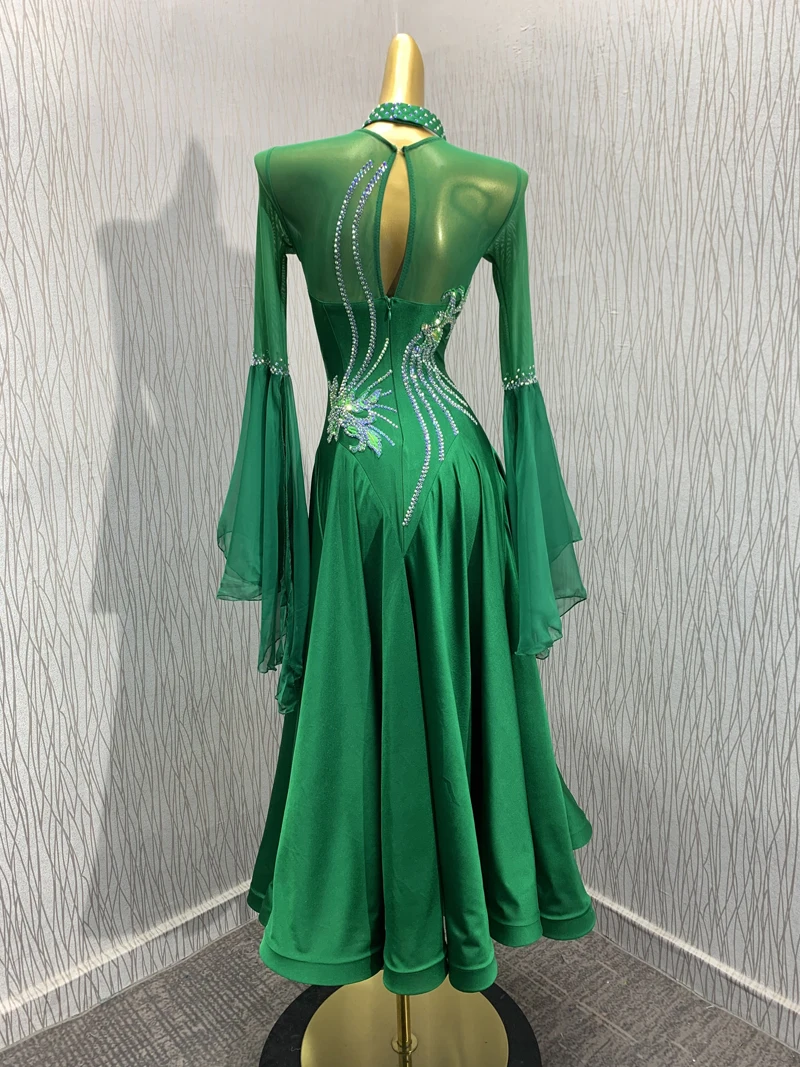 ballroom dance dress Costume Modern Competition Waltz Tango Ballroom Dance Dress Standard Girls Women  dance dress GOODANPAR