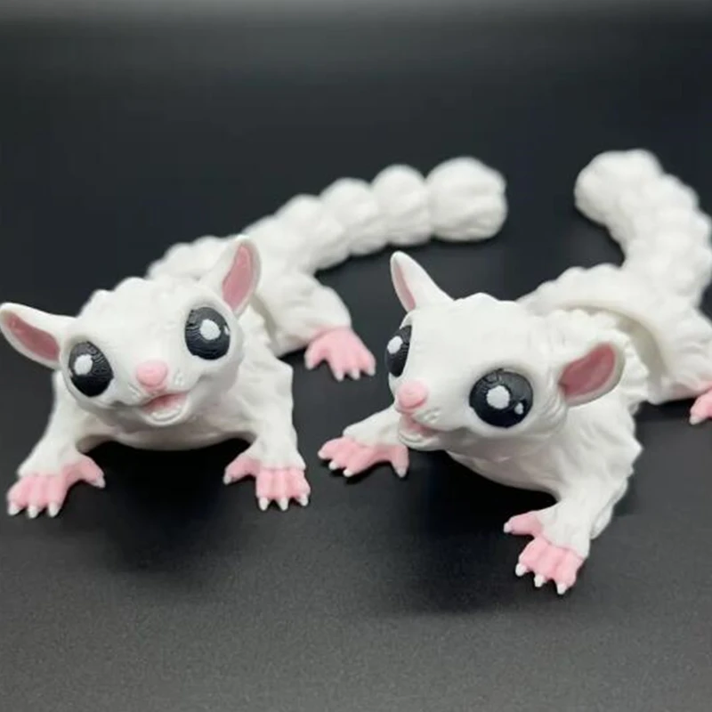 1pcs Glam Style Articulated Jointed Honey Badger Figurine for Home Decor Party Favor Garden Decoration long tail is very cute