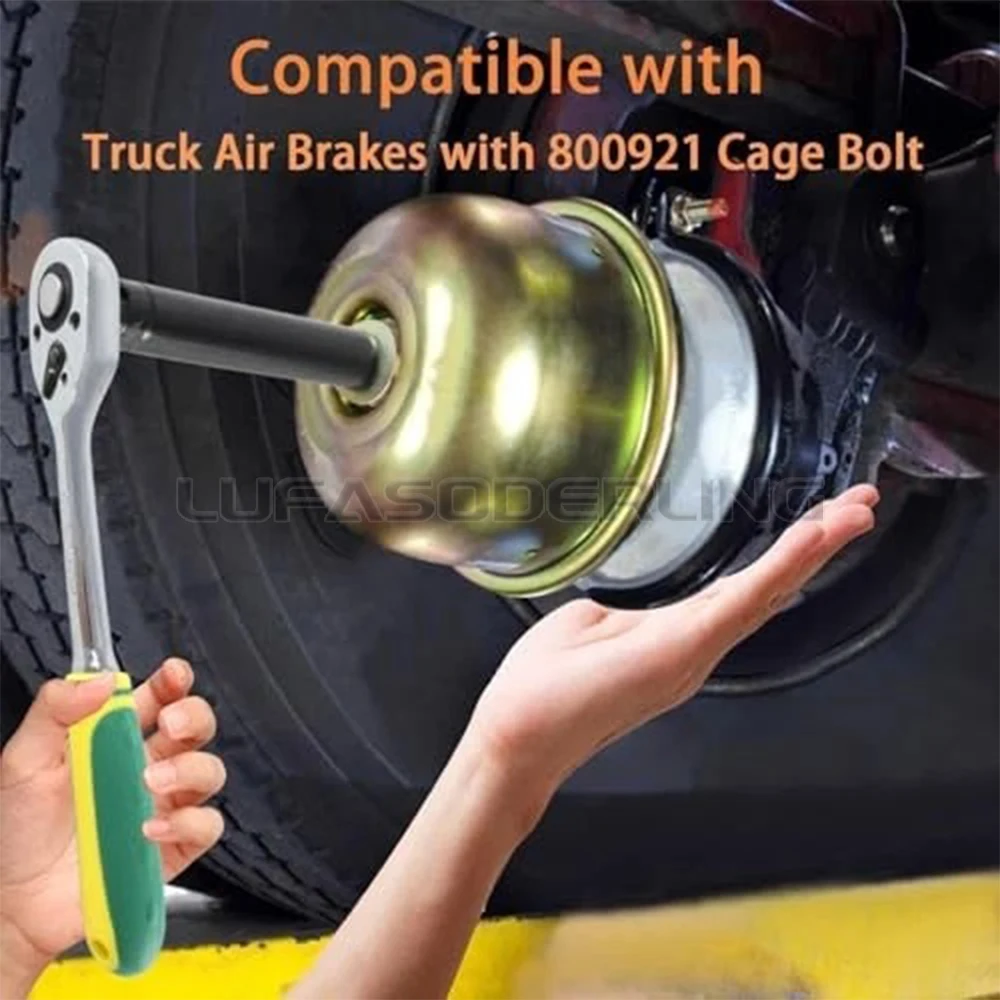 أداة مقبس إزالة مسمار القفص 3/4 بوصة لفرامل الهواء للشاحنة 800921 أداة تحرير محرك عميقة للغاية 1/2 بوصة #4