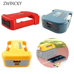 USB Power Source for Makita/Dewaltt/Milwaukee,14.4V 18V 20V Lithium Battery Type-C Interface USB Converter Adapter Power Supply