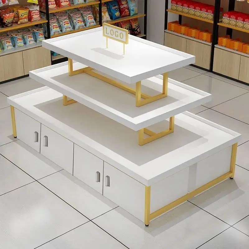Water table Display table Cosmetics Zhongdao Cabinet Maternal and Infant Combination Three-layer Supermarket Shoe Shelf Zhongdao