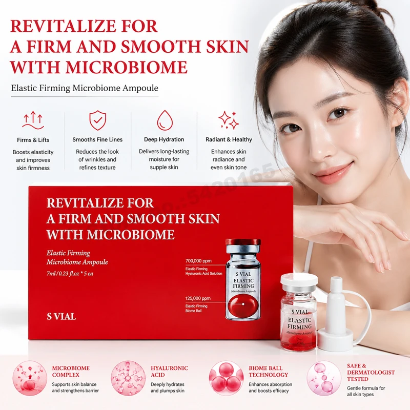 Microbiome Ampoule Firming Serum Smooth Hyaluronic Acid Hydra Boosting For Dr.Pen Anti Aging Healthy Korean Skin Care