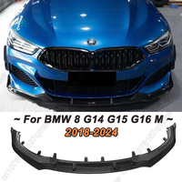 Car Front Bumper Splitter Lip Spoiler Diffuser For BMW 8 Series G14 G15 G16 M-Sport 840i 840d M850i 2018-2024 3Pcs Protector Kit