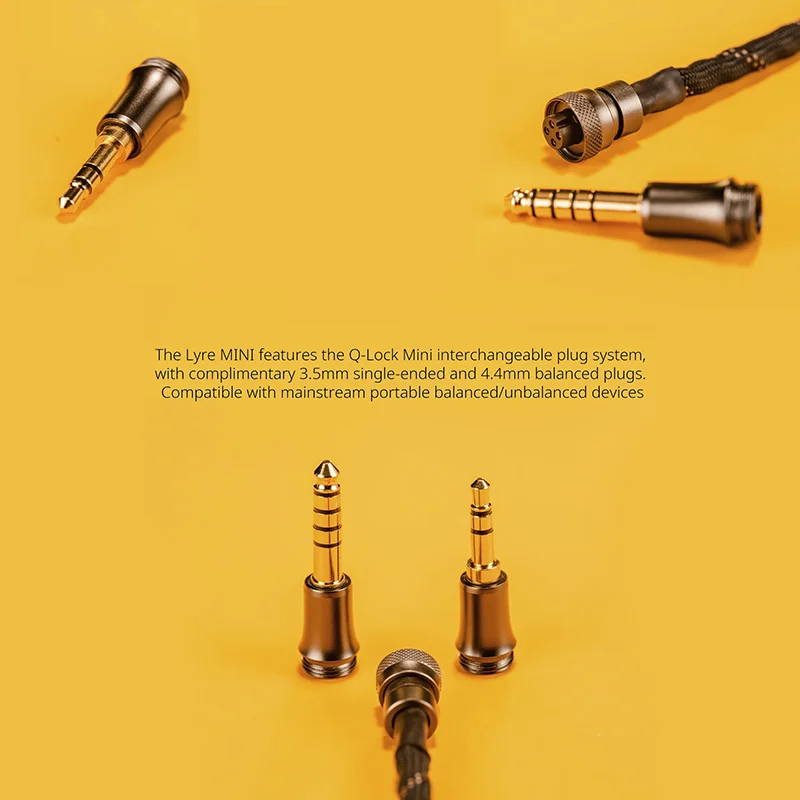 Мини-кабель для наушников DUNU Lyre, 240-жильный медный провод высокой чистоты OCC, 2-контактный разъем MMCX/0,78