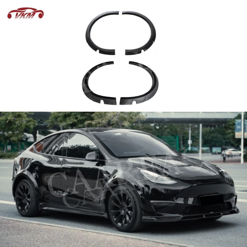 

FRP Unpainted Black Car Accessories Side Wheel eyebrow Car Protect Decoration For Tesla Model Y