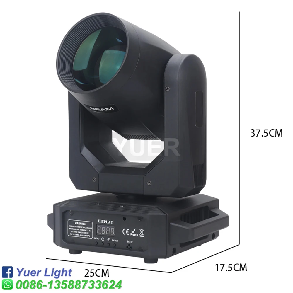 LED Moving Head Light 200W Beam Spot 18 rotierende Prismen Regenbogen 12 Gobo 8 Farbe ffekt DJ DMX Bühne Lichteffekt Licht Disco Bar