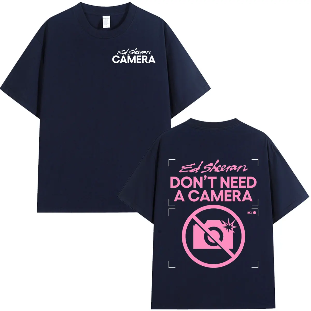 Ed Sheeran Camera Album Merch T-shirts Men's Women Clothing Fashion Short Sleeve Cotton Casual Oversized T Shirts Streetwear
