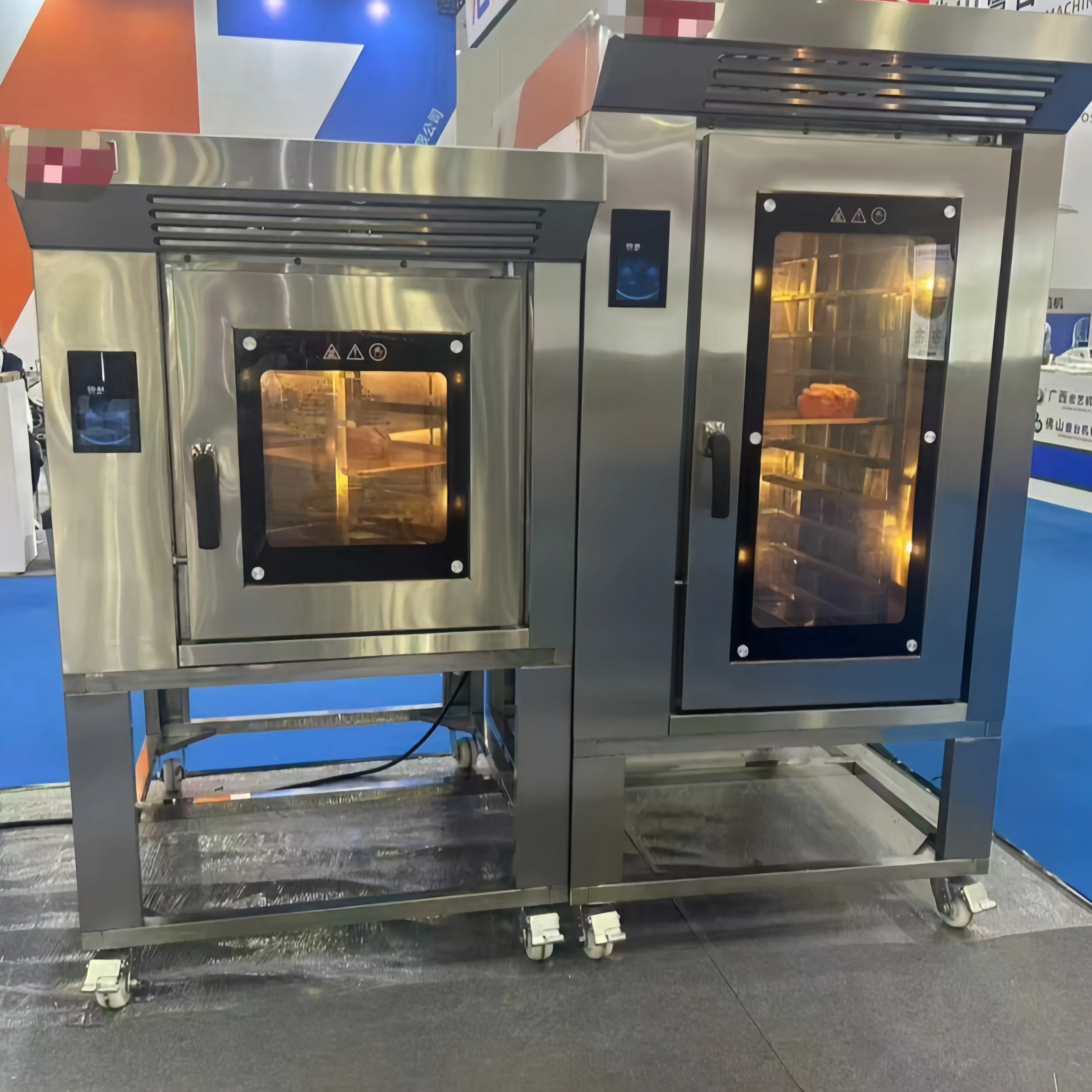 Commercial Rotary Convection Oven 5 10 12 Tray Electric Bakery Oven 400x600mm Stainless Steel Bread Baking Oven for Bakery