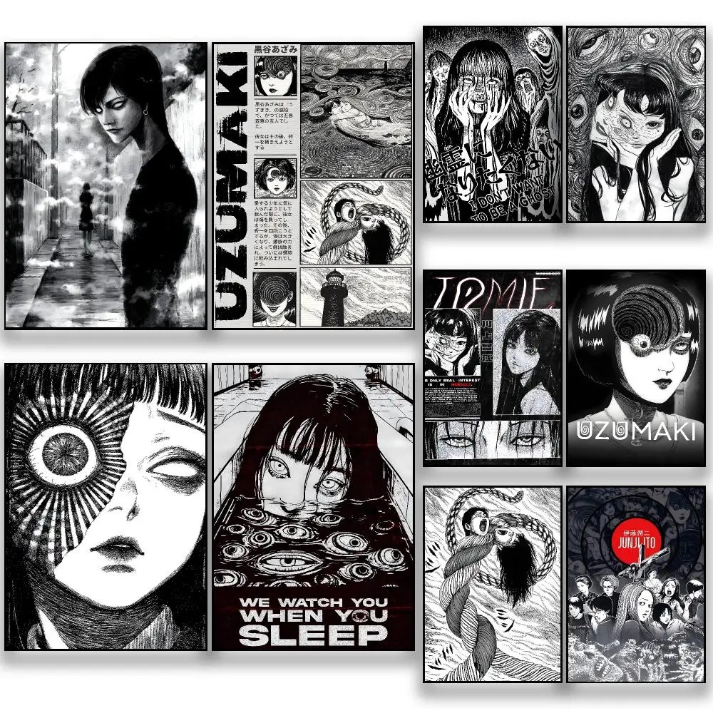 Artist J-Junji Ito edit Poster HD Removable Wall Art Gift Bedroom Lounge Dorm Office Gaming Cafe Bars