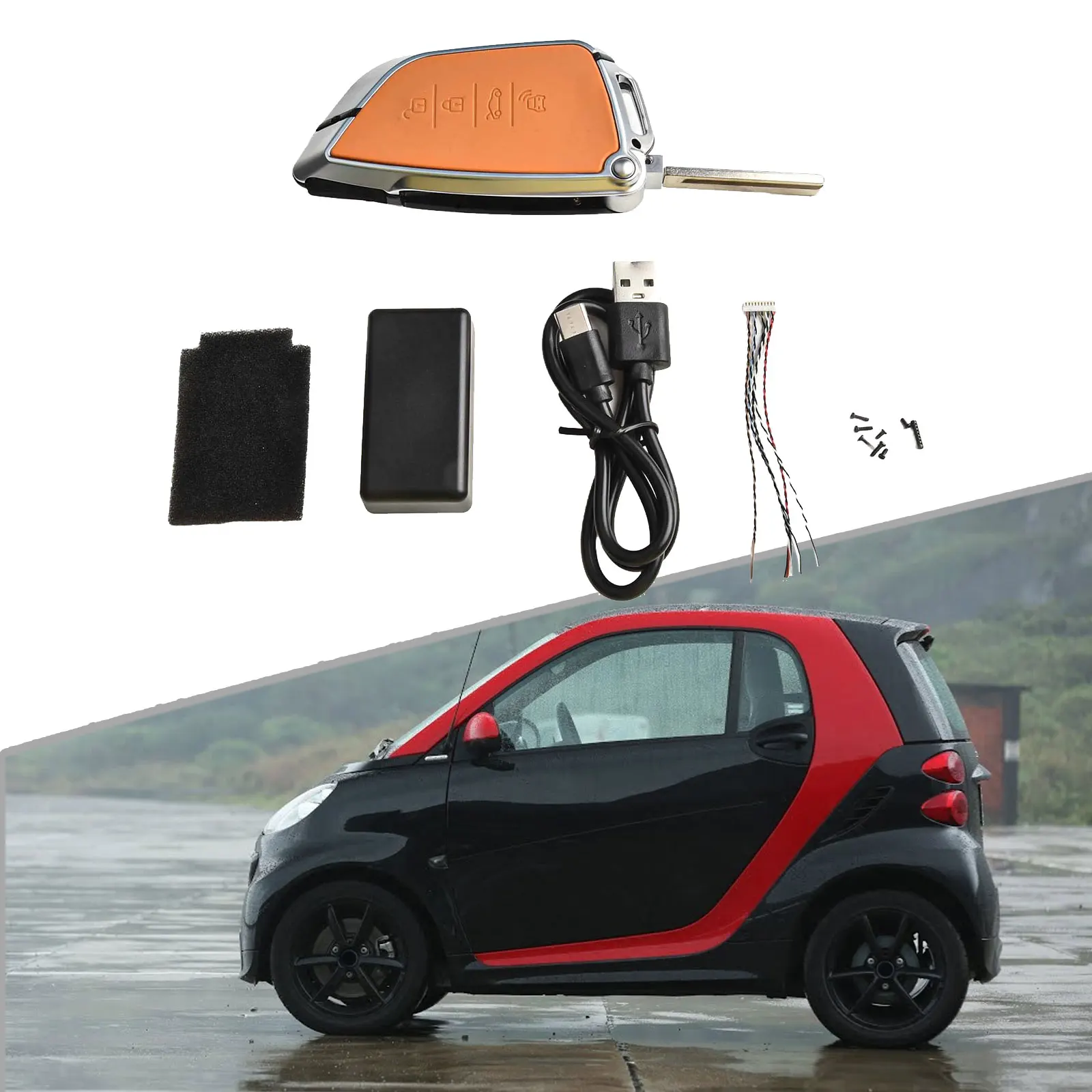 

Car Key Replacement LCD Car Key Built-in Lithium Battery LCD Touch Screen Car Security Owner's Phone Number Setting