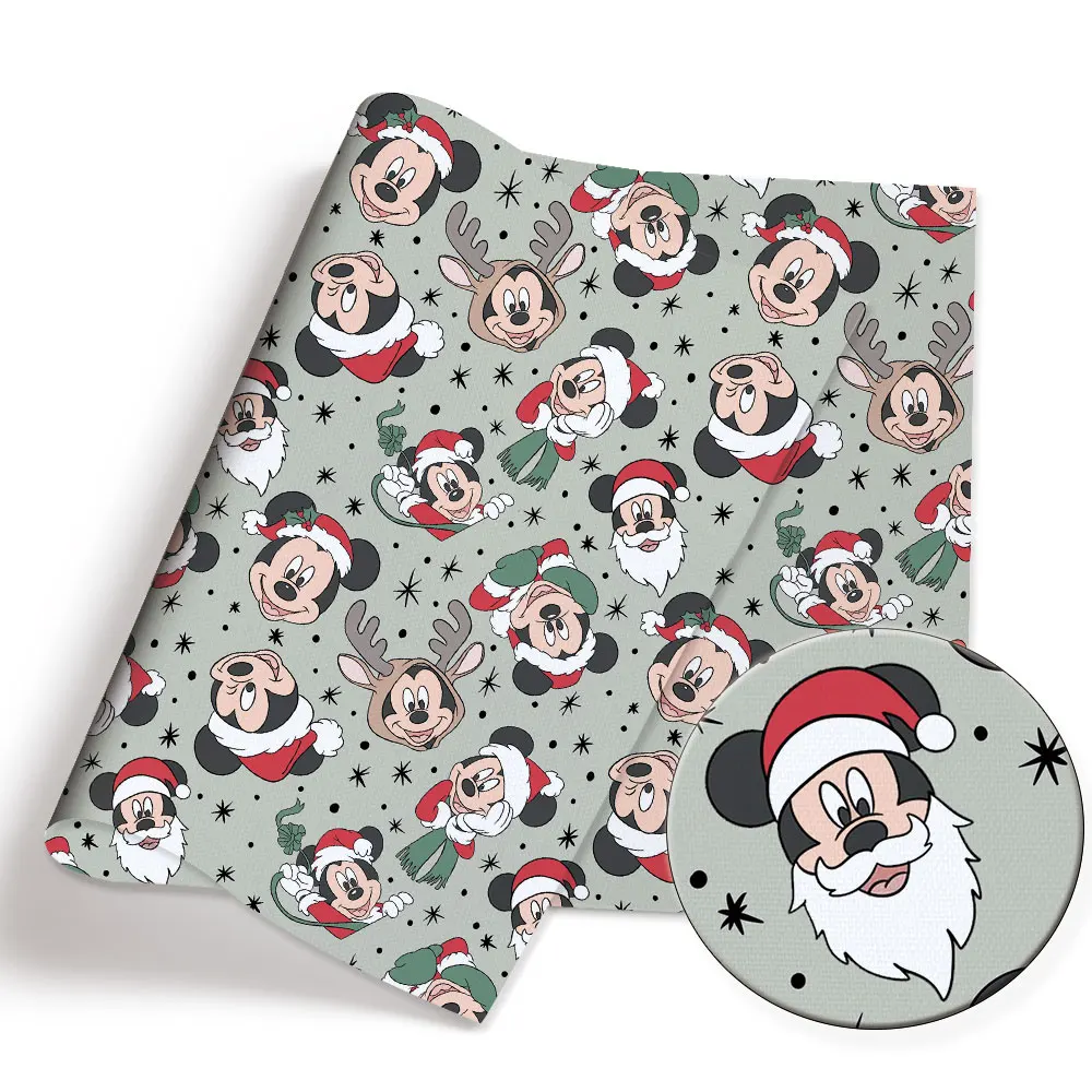 عيد الميلاد ديزني النسيج 140x50 سنتيمتر الكرتون نسيج القطن خليط الأنسجة طفل المنسوجات المنزلية الخياطة دمية فستان الستار البوليستر #2