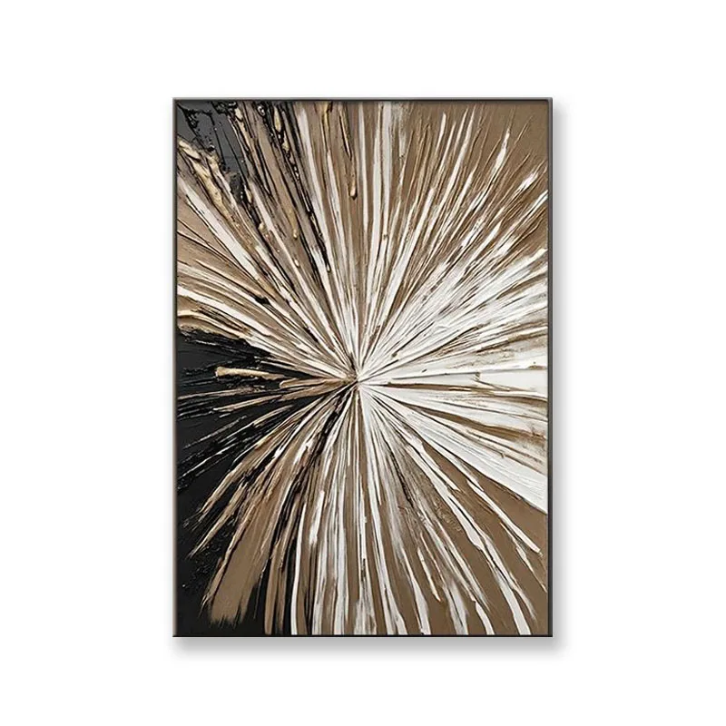 Coffee Colored Fireworks Pure Hand-Painted Abstract Art Texture Mural Living Home Decoration Bedroom Dining Room Sofa Background