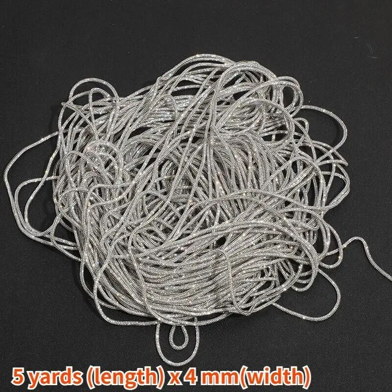 

5/10/20/30/50 Yards Rhinestone Rope Glitter Crystal Tube Cord Trim String Diy Jewelry Bag Hoodies Trouser Replacement Drawstring