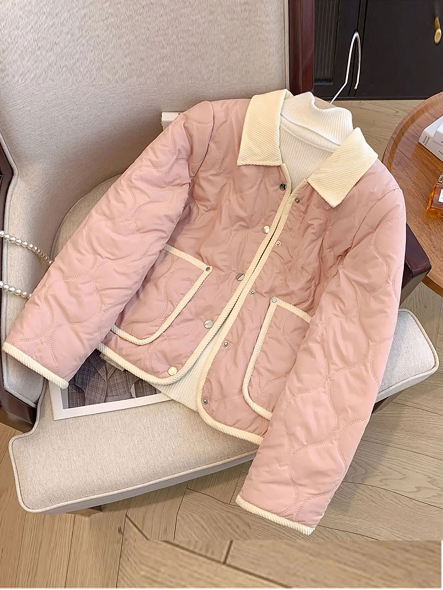 Lightweight ort Cotton Women's Autumn Winter New Sle Warm Casual College Wind Coat Sle