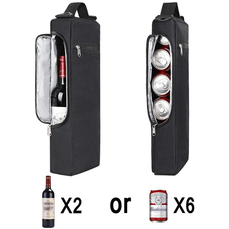 Black Golf Cooler Bag Wine Beer Drinks Ice bag Outdoor Sports Refrigerated bag Oxford Cloth Thermal Insulated Drink Carrier