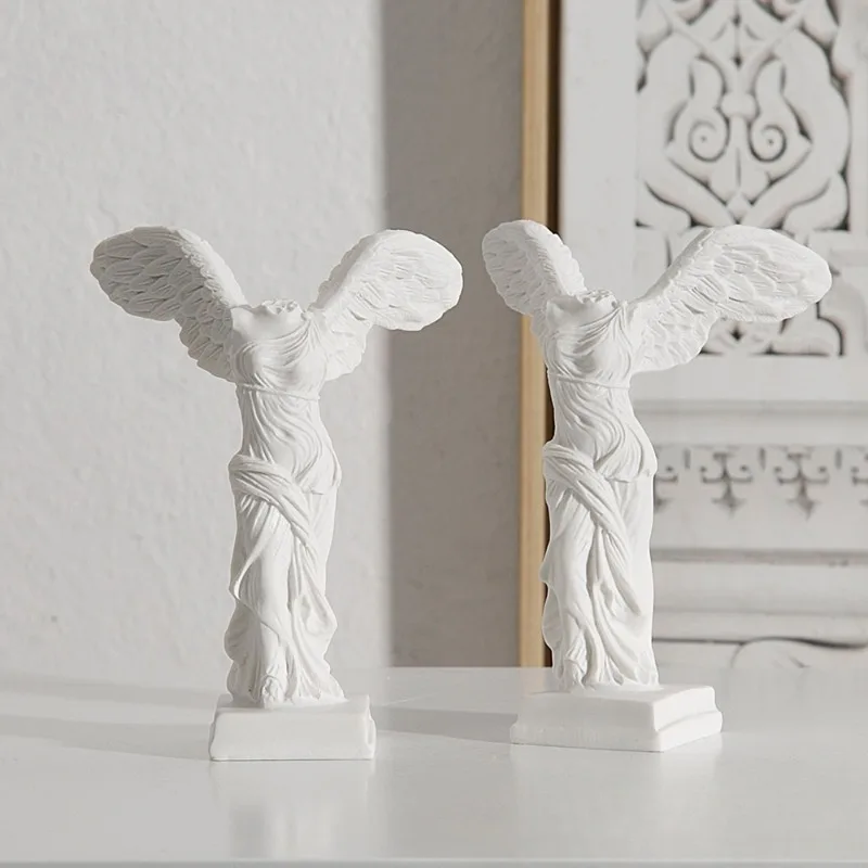 

European-style Goddess of Victory Statue Sculpture Resin Crafts Home Decoration Ornaments Model Room Study Ornaments